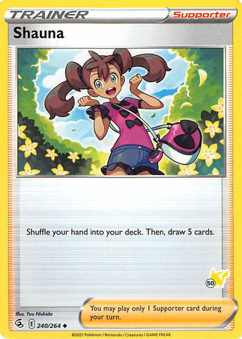 Shauna - 240/264 (#50 Pikachu Stamped) - Battle Academy 2022
