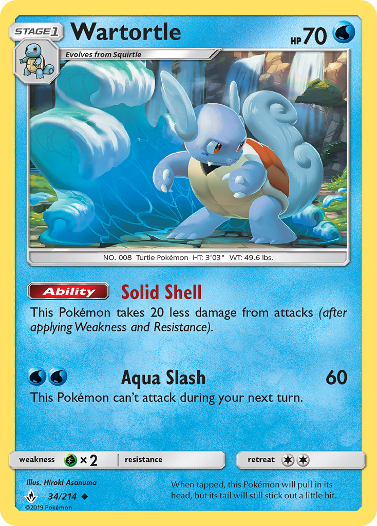 Wartortle 34/214 - SM  Unbroken Bonds