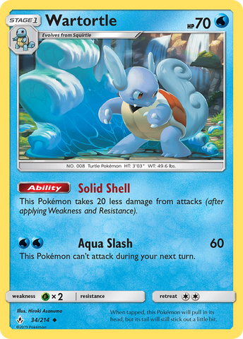 Wartortle 34/214 - SM  Unbroken Bonds