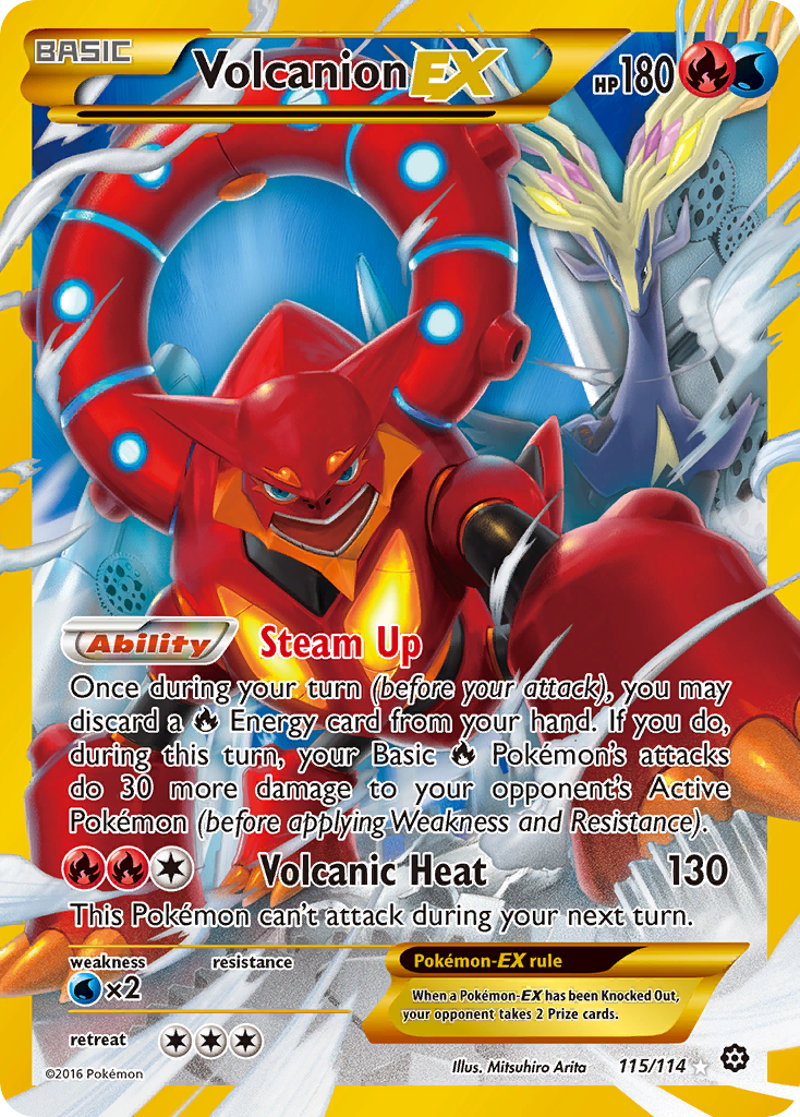 Volcanion EX (Secret) 115/114 - XY  Steam Siege Holofoil