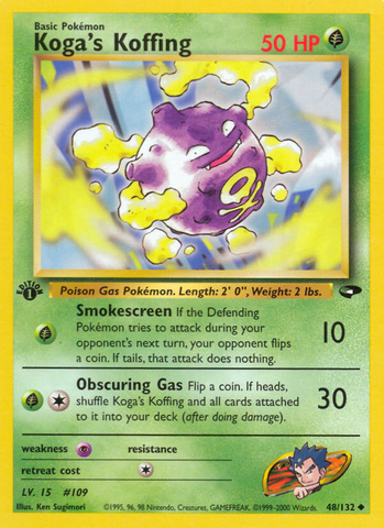 Koga's Koffing (48) 48/132 - Gym Challenge 1st Edition