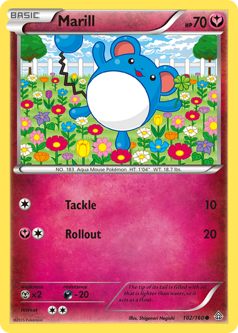 Marill 102/160 - XY  Primal Clash
