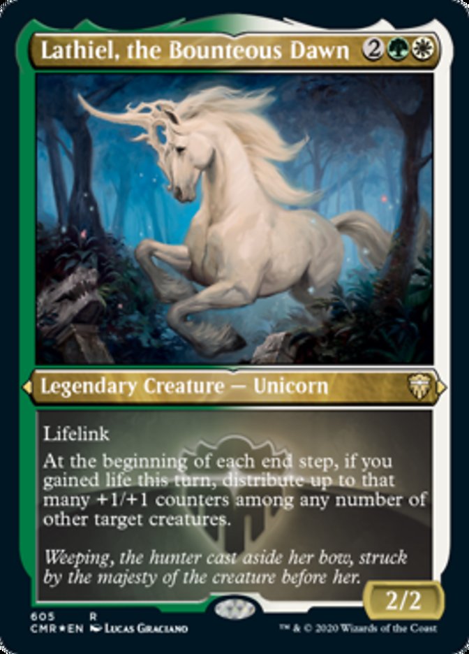 Lathiel, the Bounteous Dawn (Foil Etched) (CMR-605) - Commander Legends Etched Foil