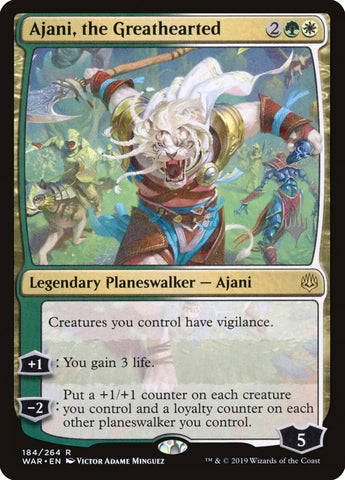 Ajani, the Greathearted (PPELD-184) - War of the Spark Promos