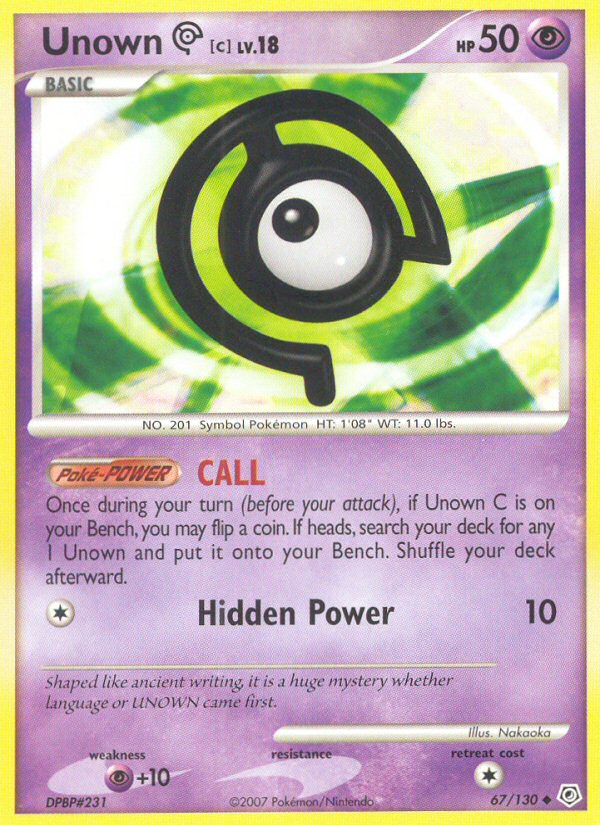 Unown [C] 67/130 - Diamond and Pearl