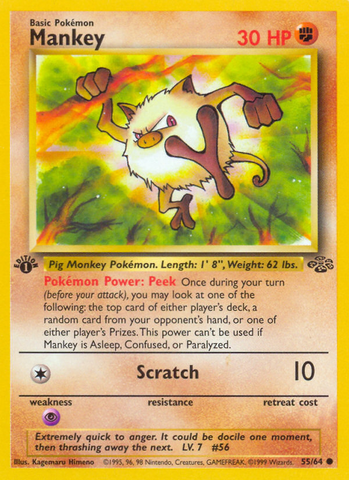 Mankey 55/64 - Jungle 1st Edition