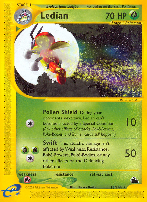 Ledian (15) - 15/144 Skyridge - Rare