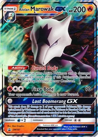 Alolan Marowak GX - SM187 - Jumbo Cards Holofoil