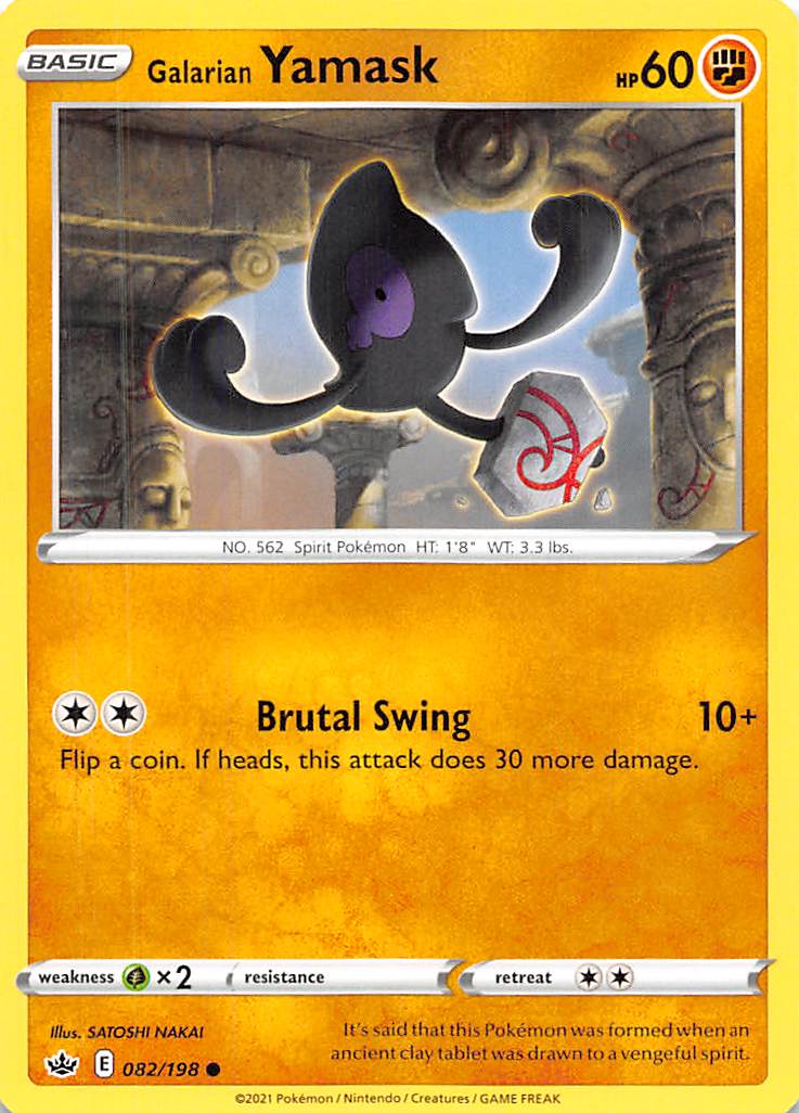 Galarian Yamask 82/198 - SWSH06 Chilling Reign