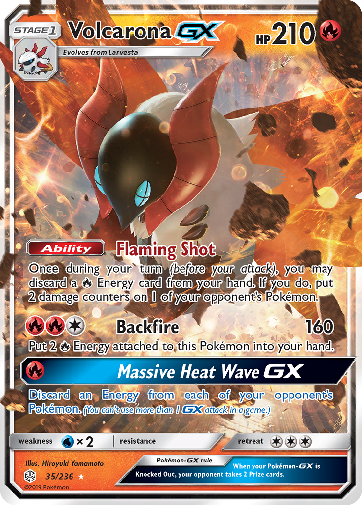 Volcarona GX 35/236 - SM  Cosmic Eclipse Holofoil
