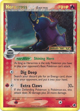 Heracross (Delta Species)/101 - Dragon Frontiers Reverse Holofoil