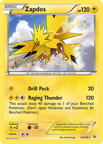 Zapdos - 23/108 (XY Roaring Skies) - Deck Exclusives Holofoil