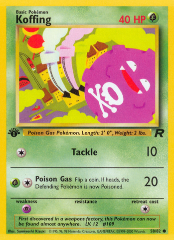 Koffing 58/82 - Team Rocket 1st Edition