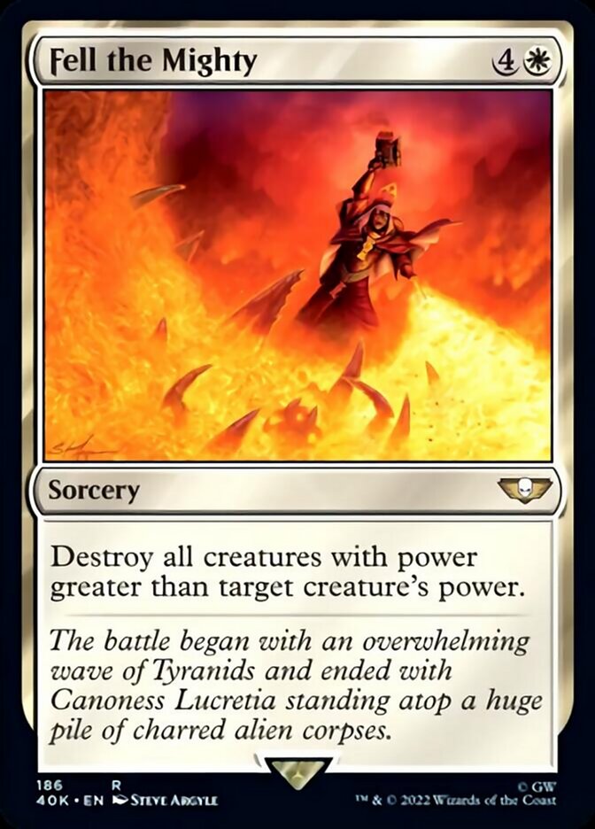 Fell the Mighty (Surge Foil) (40K-186) - Warhammer 40,000 Commander Foil