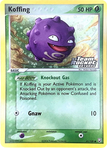 Koffing 61/109 - Team Rocket Returns Reverse Holofoil