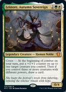 Leinore, Autumn Sovereign (Display Commander) - Thick Stock (MIC-001) - Midnight Hunt Commander Display Commanders Foil