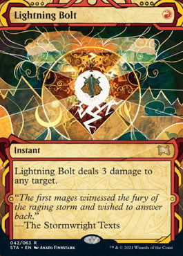 Lightning Bolt (Foil Etched) (STA-042) - Strixhaven Mystical Archive (Borderless) Foil