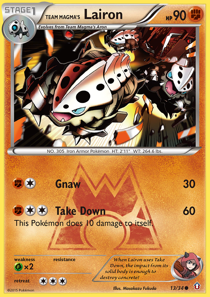Team Magma's Lairon 13/34 - Double Crisis