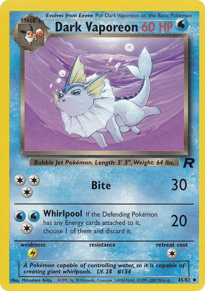 Dark Vaporeon 45/82 - Team Rocket Unlimited