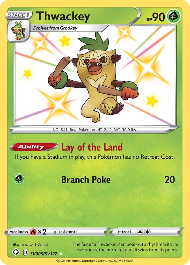 Thwackey SV005/122 - Shining Fates Shiny Vault Holofoil