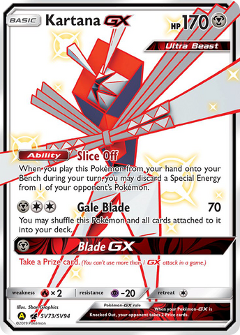 Kartana GX SV73/94 - Hidden Fates Shiny Vault Holofoil