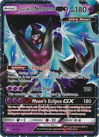 Dawn Wings Necrozma GX - 63/156 (Ultra Prism) - Jumbo Cards Holofoil