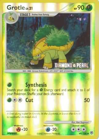 Grotle - 49/130 [Diamond & Pearl] - Burger King Promos Reverse Holofoil