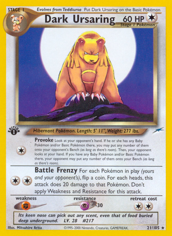 Dark Ursaring/105 - Neo Destiny 1st Edition