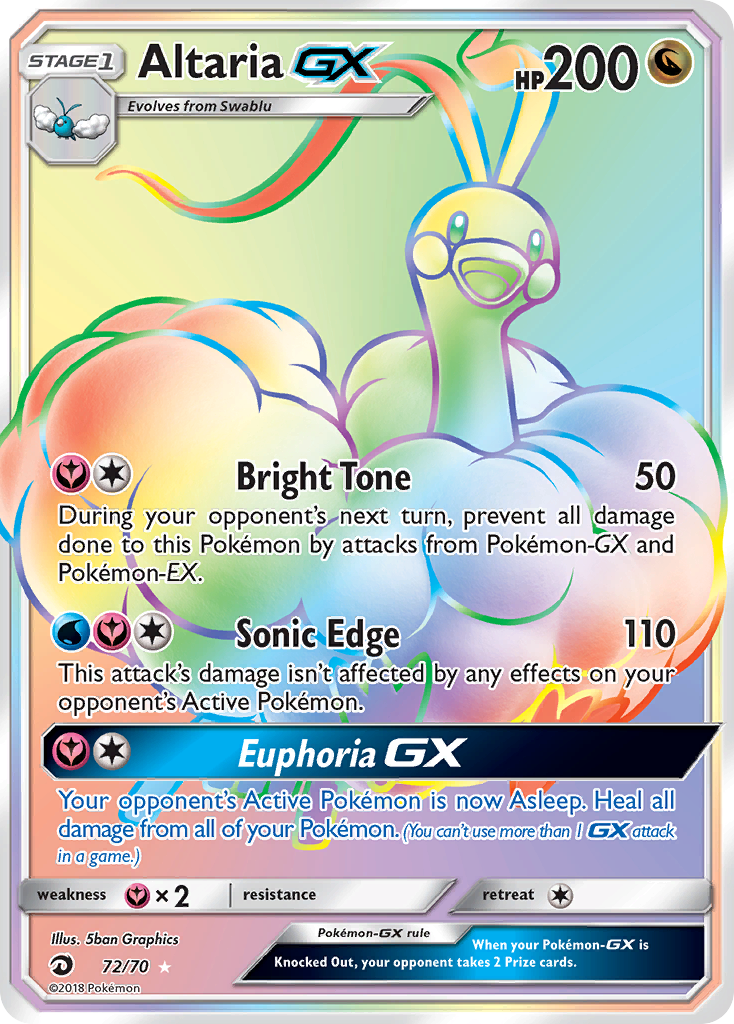 Altaria GX (Secret)/70 - Dragon Majesty Holofoil