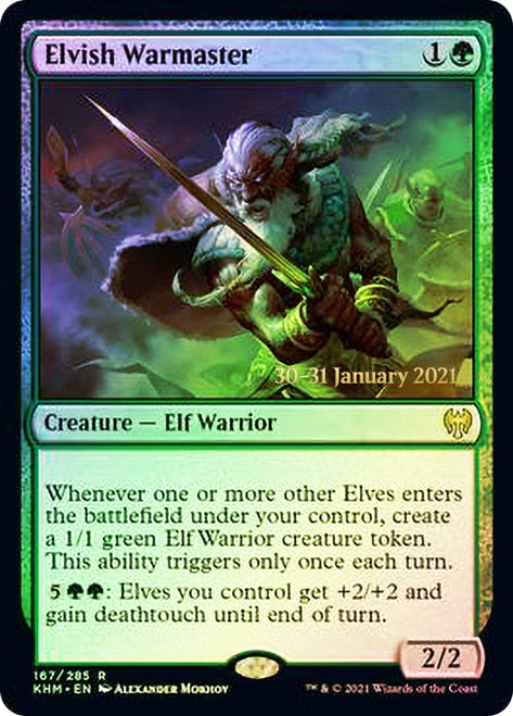 Elvish Warmaster (PRE-167) - Kaldheim Promos Foil