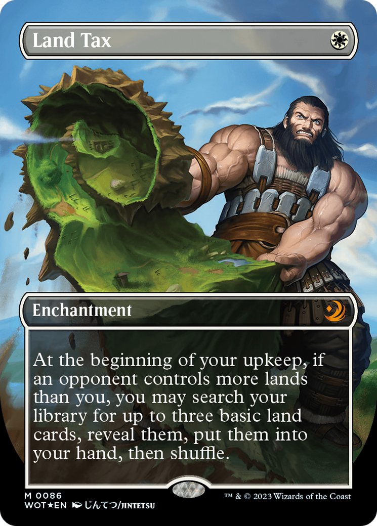 Land Tax (Anime Borderless) (Confetti Foil) (WOT-086) - Wilds of Eldraine: Enchanting Tales (Borderless) Foil