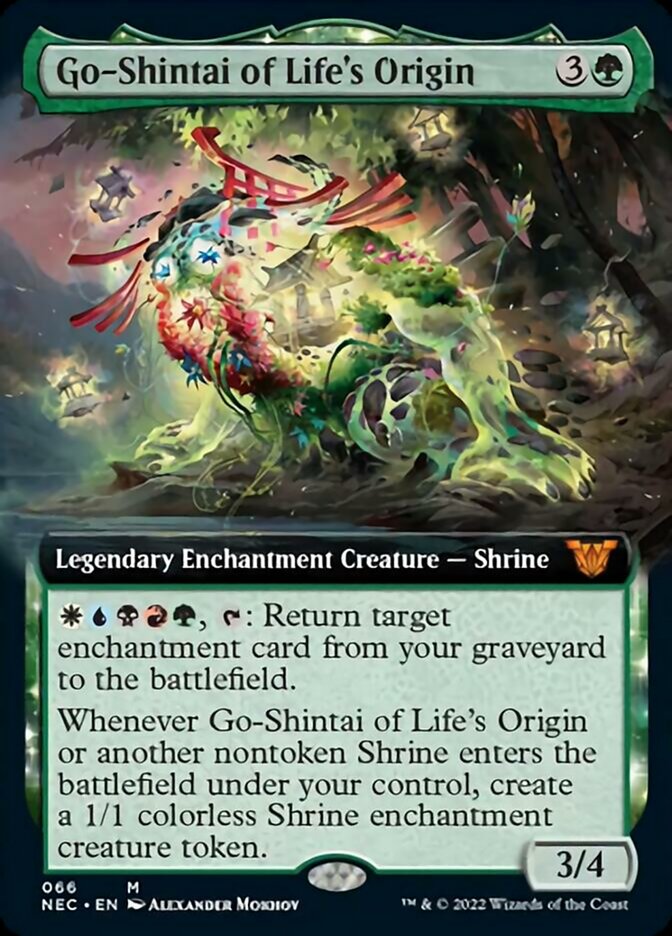 Go-Shintai of Life's Origin (Extended Art) (NEC-066) - Neon Dynasty Commander: (Extended Art)