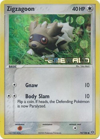 Zigzagoon/106 - Emerald Reverse Holofoil