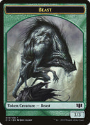Elemental // Beast (019) Double-Sided Token (C14-21 // 19) - Commander 2014 Tokens