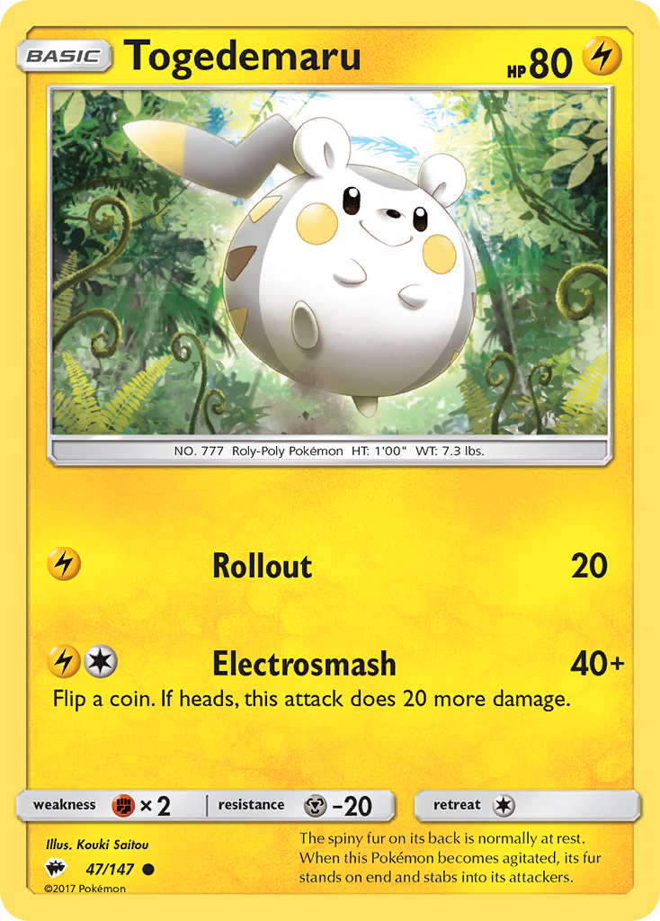 Togedemaru 47/147 - SM  Burning Shadows