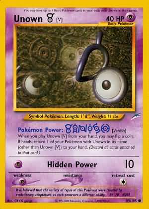 Unown [V] 89/105 - Neo Destiny Unlimited