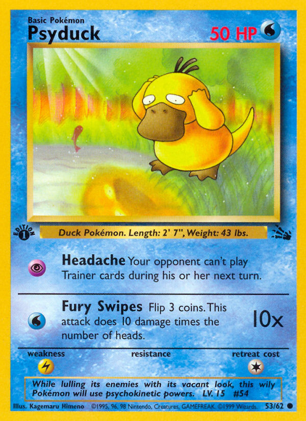 Psyduck 53/62 - Fossil 1st Edition