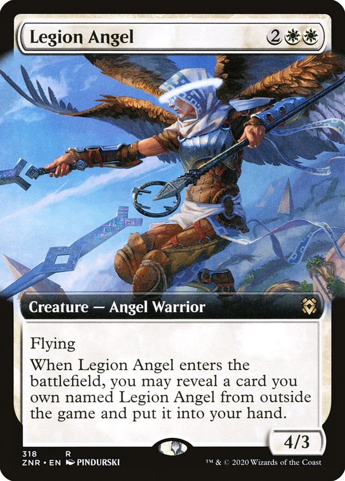 Legion Angel (Extended Art) (ZNR-318) - Zendikar Rising: (Extended Art)