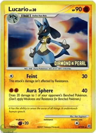 Lucario - 6/130 [Diamond & Pearl] - Burger King Promos Reverse Holofoil