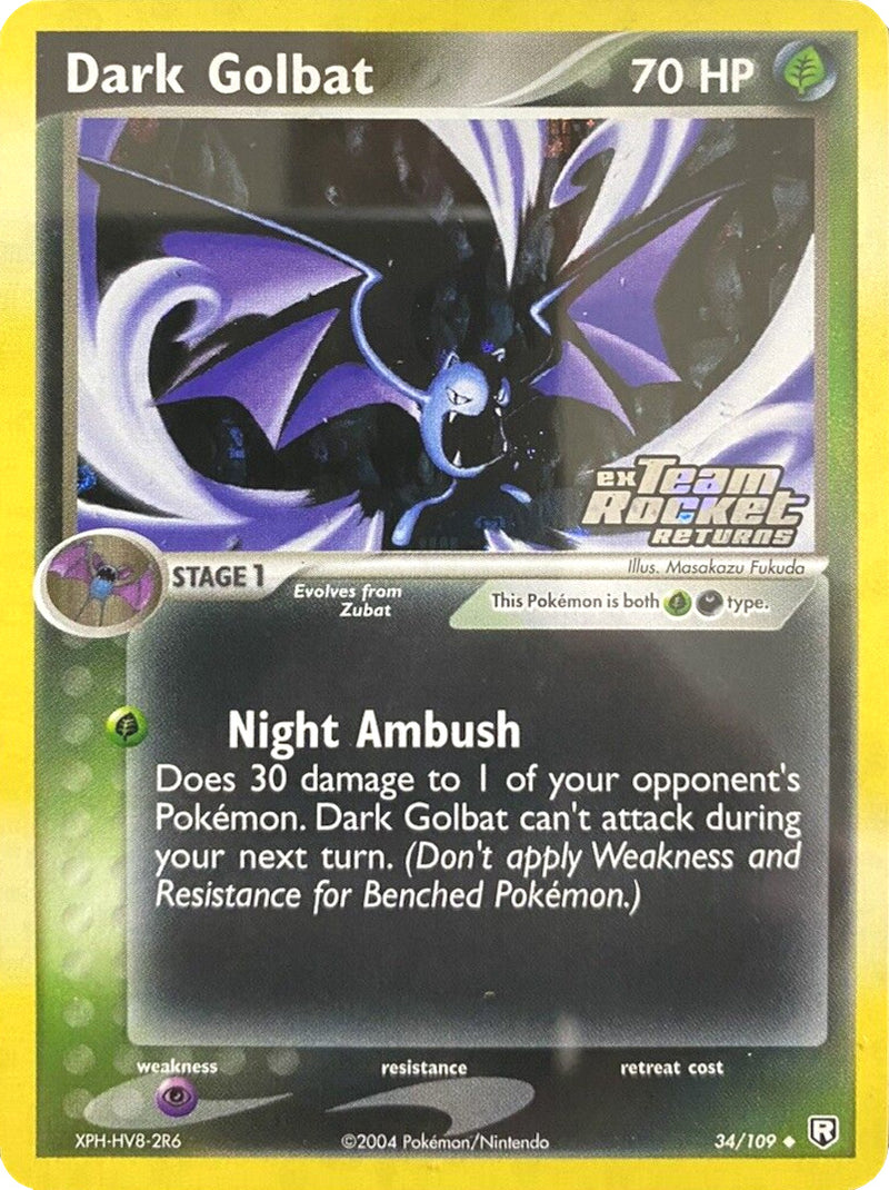 Dark Golbat 34/109 - Team Rocket Returns Reverse Holofoil