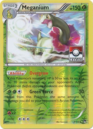 Meganium - 3/122 (Pokemon League) 3 - League & Championship Cards Reverse Holofoil