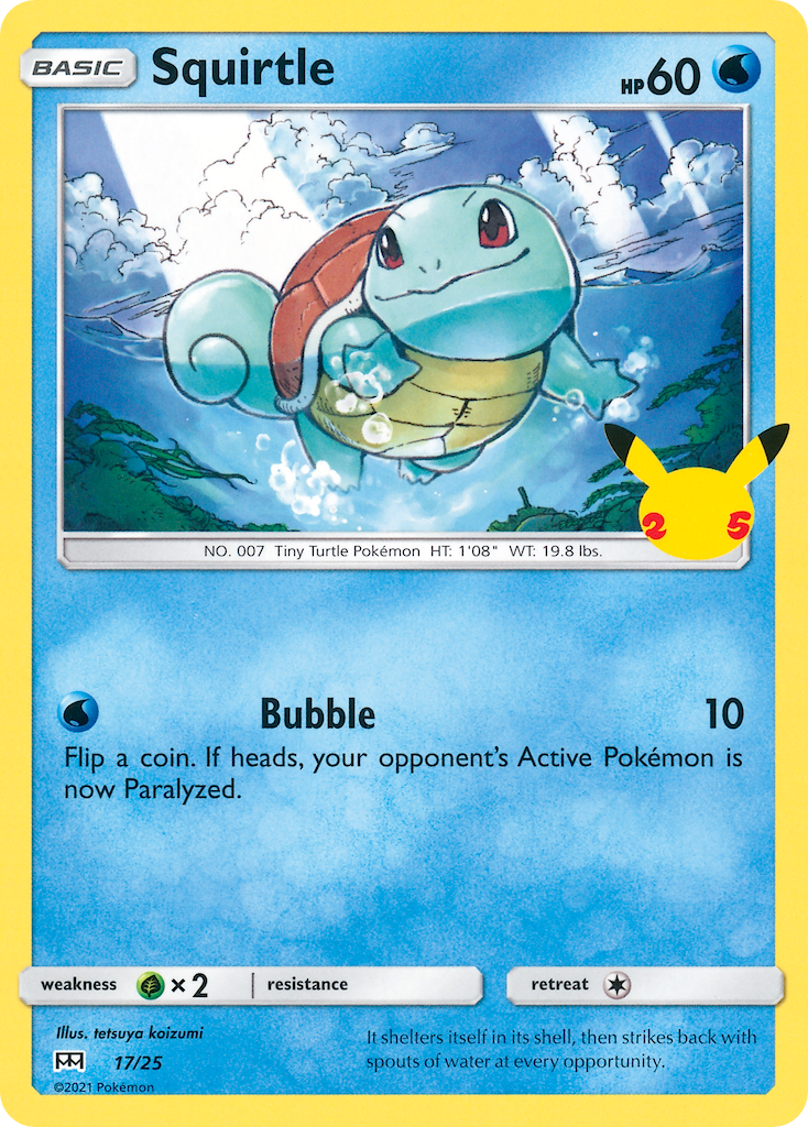 Squirtle - 17/25 17/25 - McDonalds 25th Anniversary Promos
