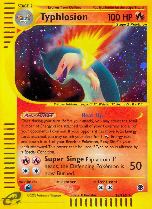 Typhlosion (28) - 28/165 - Holofoil Expedition - Holo Rare