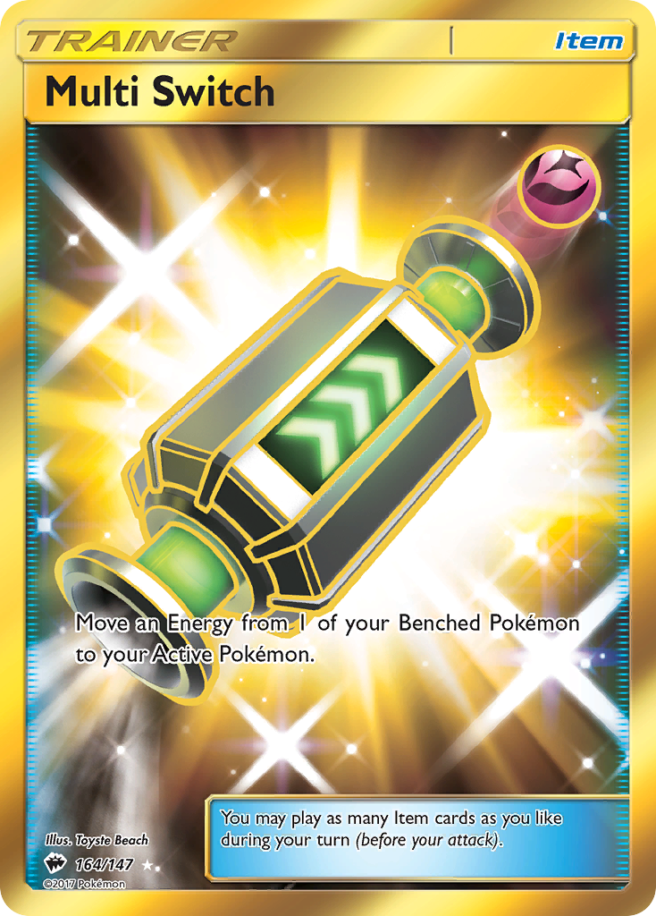 Multi Switch (Secret)/147 - SM  Burning Shadows Holofoil