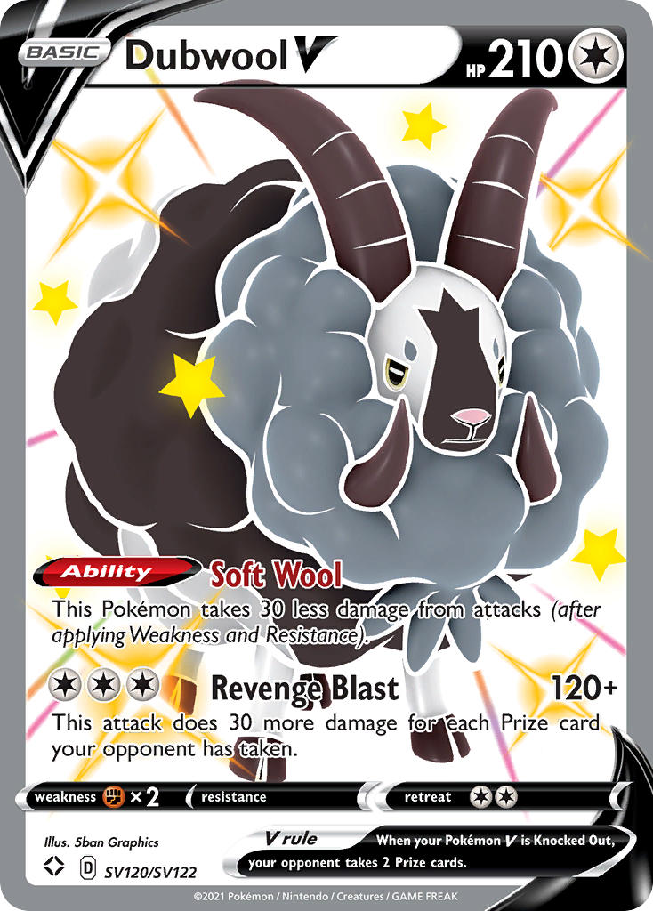 Dubwool V SV120/122 - Shining Fates Shiny Vault Holofoil
