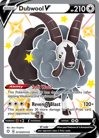 Dubwool V SV120/122 - Shining Fates Shiny Vault Holofoil