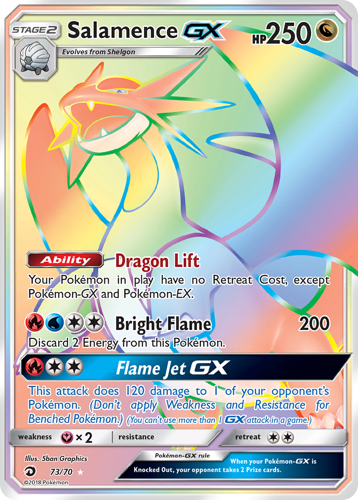 Salamence GX (Secret)/70 - Dragon Majesty Holofoil