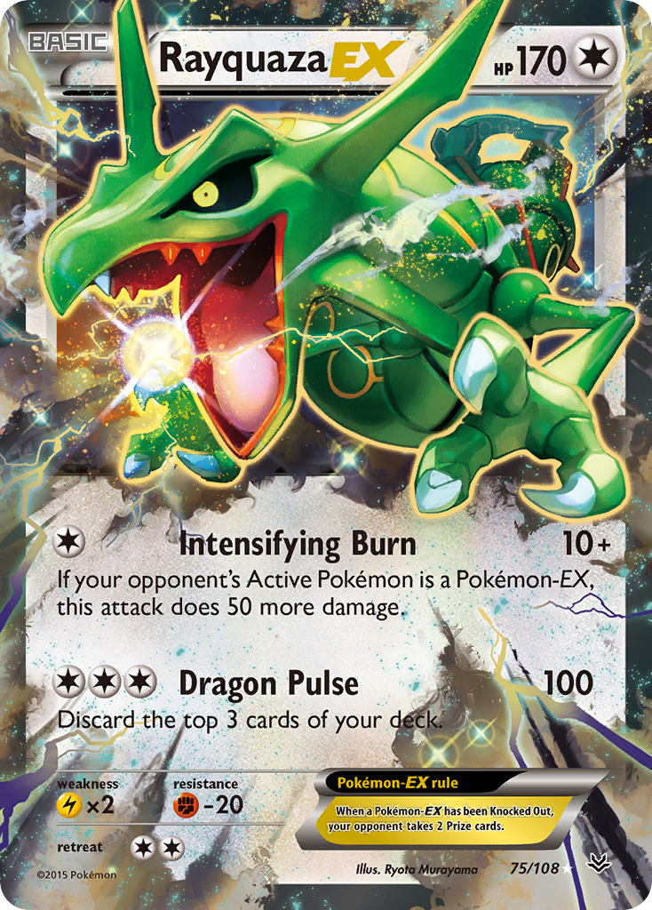 Rayquaza EX (75) 75/108 - XY  Roaring Skies Holofoil