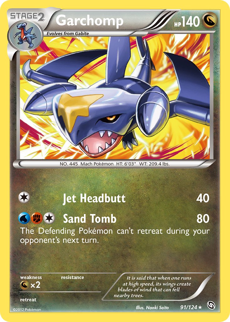 Garchomp - 91/124 (Cosmos Holo) - Blister Exclusives Holofoil