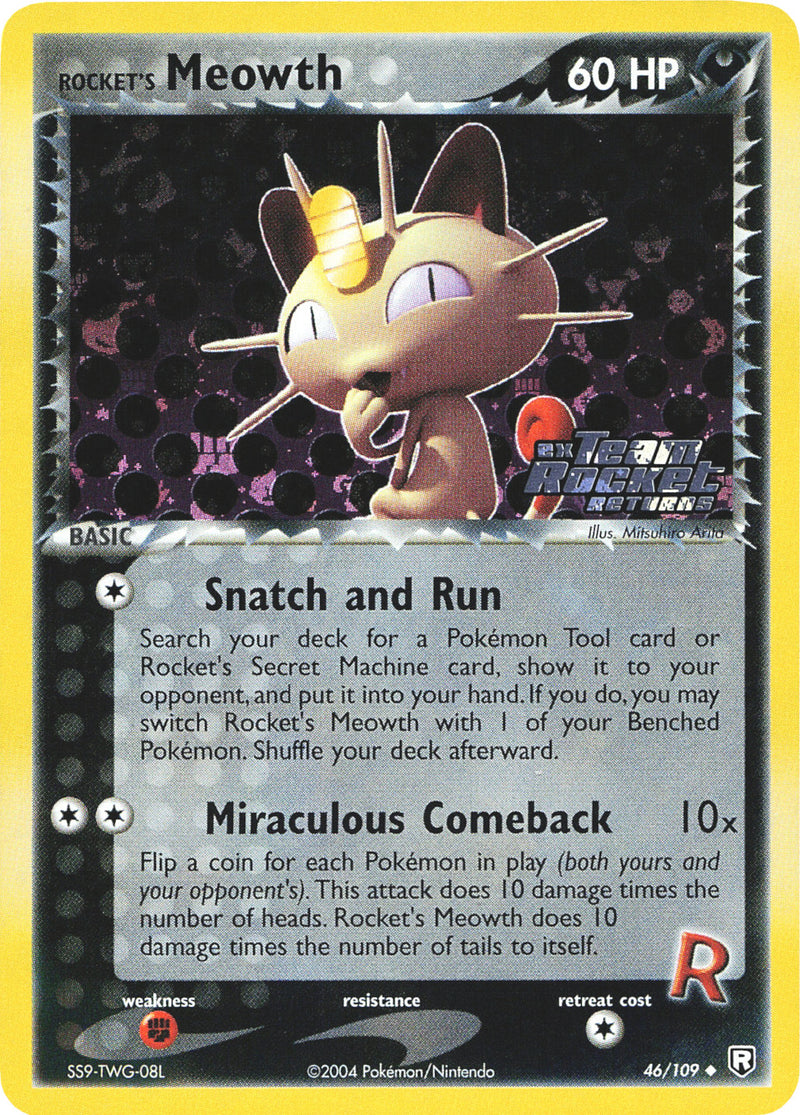 Rocket's Meowth 46/109 - Team Rocket Returns Reverse Holofoil